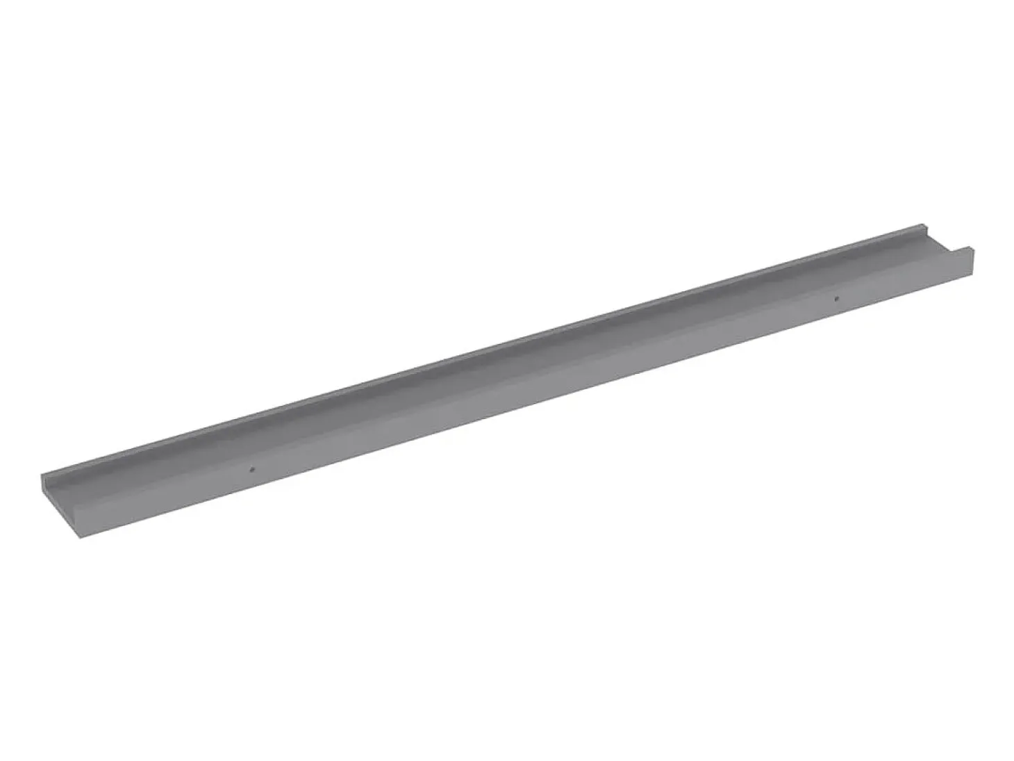 Estantes de pared 2 uds Gris 100x9x3 cm
