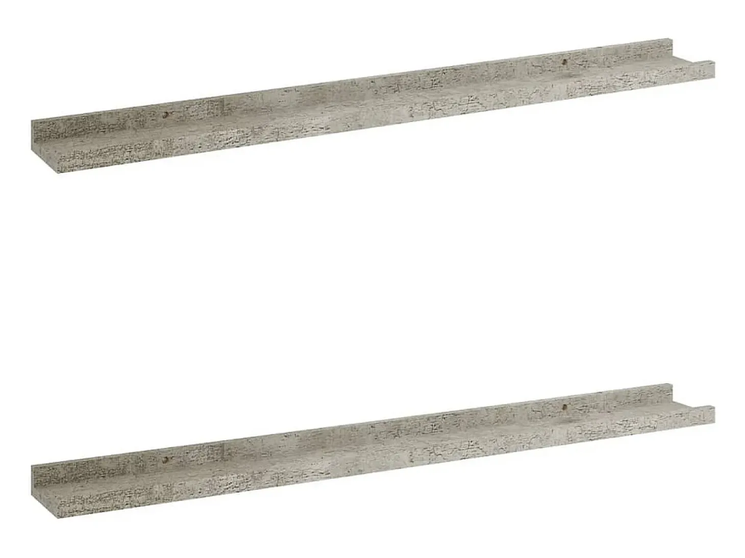 Estantes de pared 2 uds Gris hormigón 80x9x3 cm
