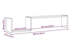 Estantes de pared 2 uds madera de ingeniería gris 100x15x20 cm