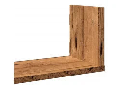 Estantes de pared 3 uds madera ingeniería envejecida 58x18x18cm