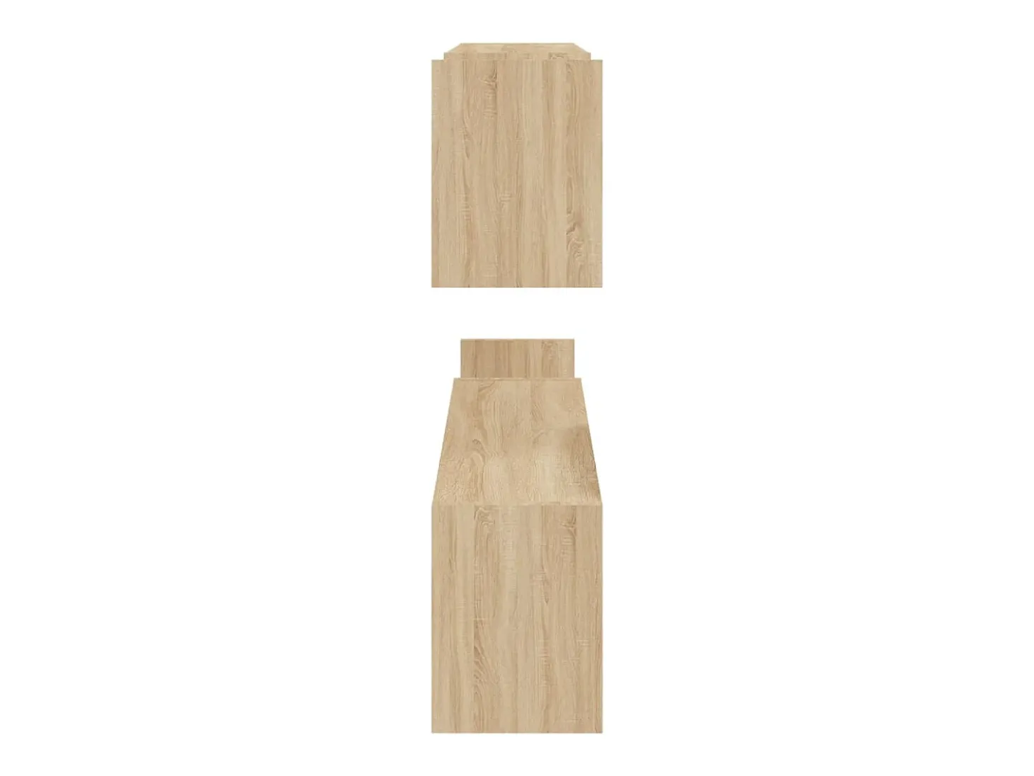 Estantes de pared 2 uds madera de ingeniería roble 100x15x20 cm