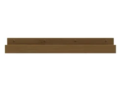 Estantes de pared 2 uds Marrón miel 80x12x9cm Madera maciza de pino