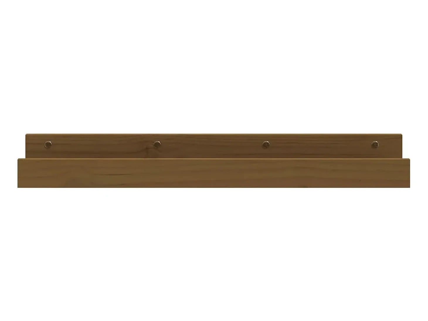 Estantes de pared 2 uds Marrón miel 80x12x9cm Madera maciza de pino