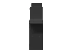 Estantes de pared 2 uds madera ingeniería negro 38x12x38 cm