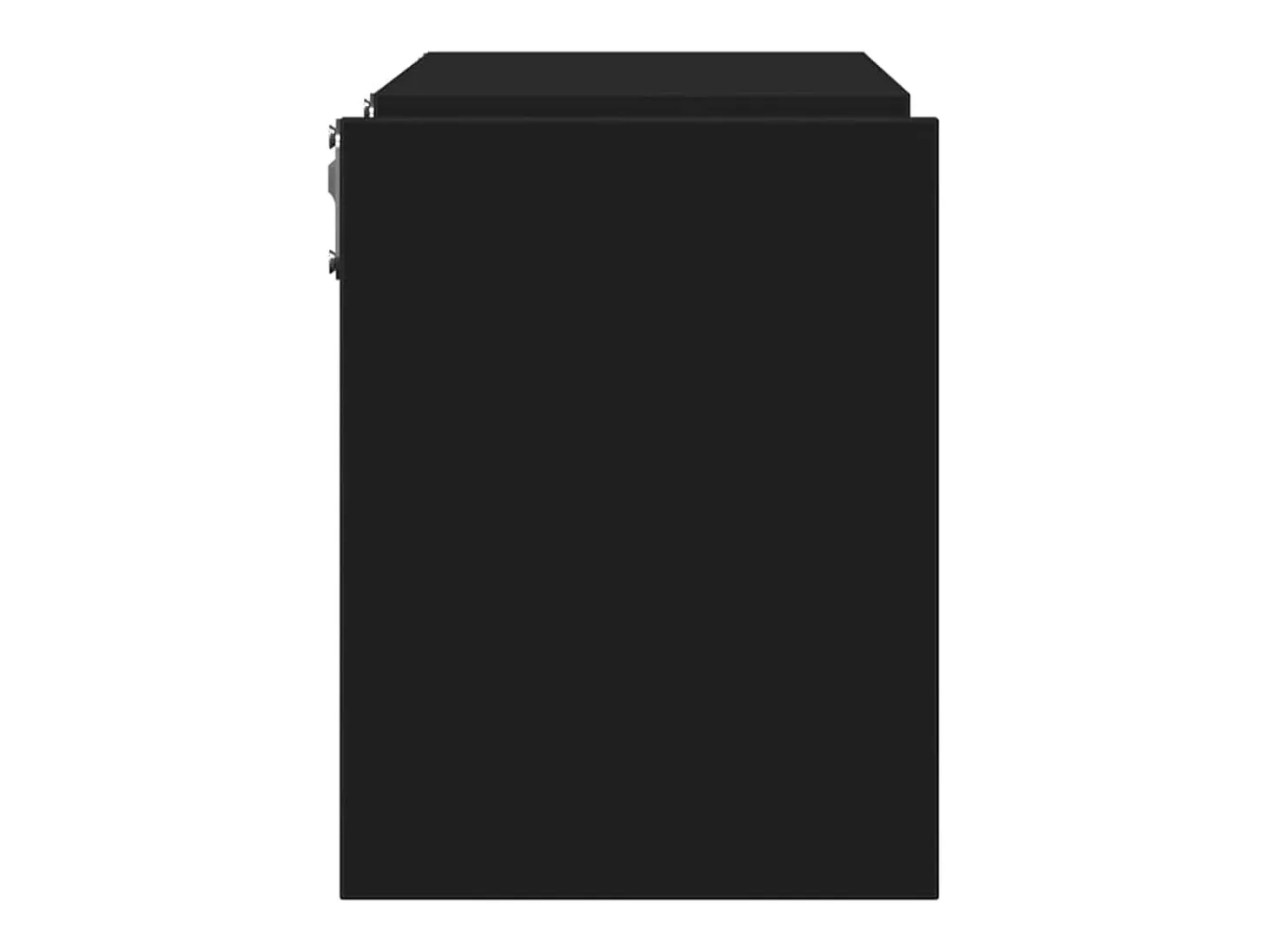 Estantes de pared 2 uds madera contrachapada negro 100x15x20 cm