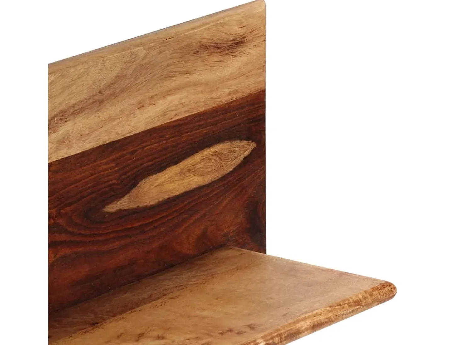 Estantes de pared 2 uds madera maciza de acacia 118x26x20 cm