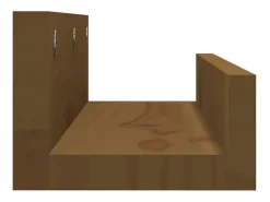 Estantes de pared 2 uds madera de pino marrón miel 50x12x9 cm