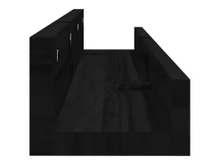 Estantes de pared 2 uds Negro 80x12x9 cm Madera maciza de pino