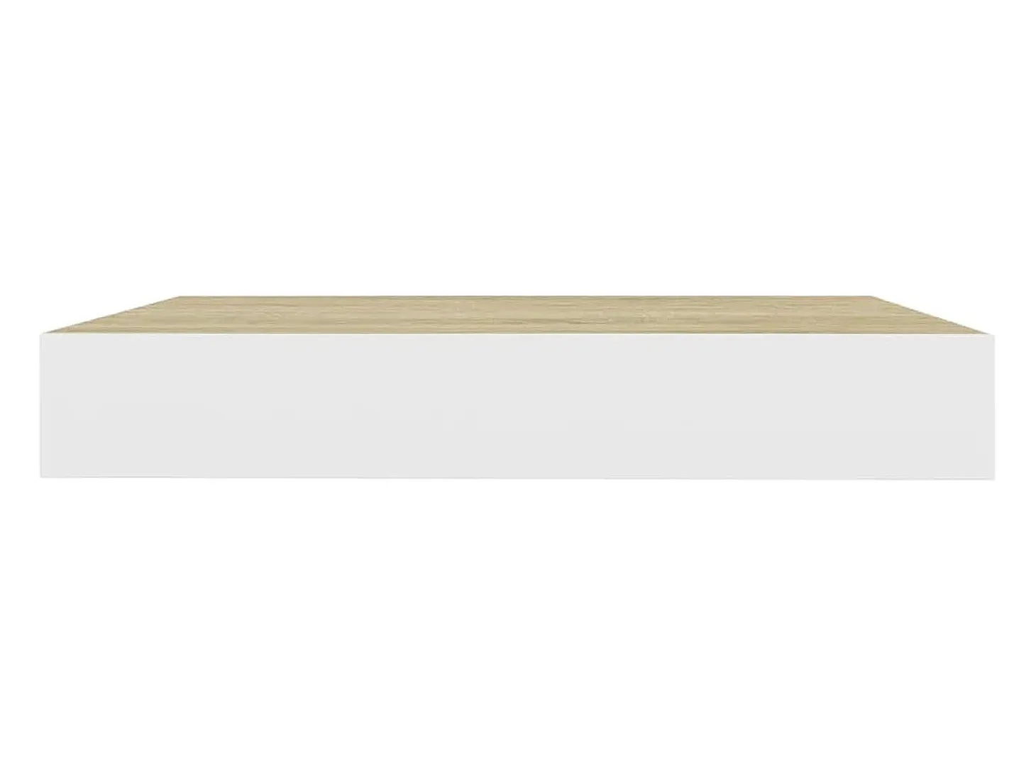 Estantes de pared 2 uds Roble y blanco 23x23,5x3,8 cm MDF