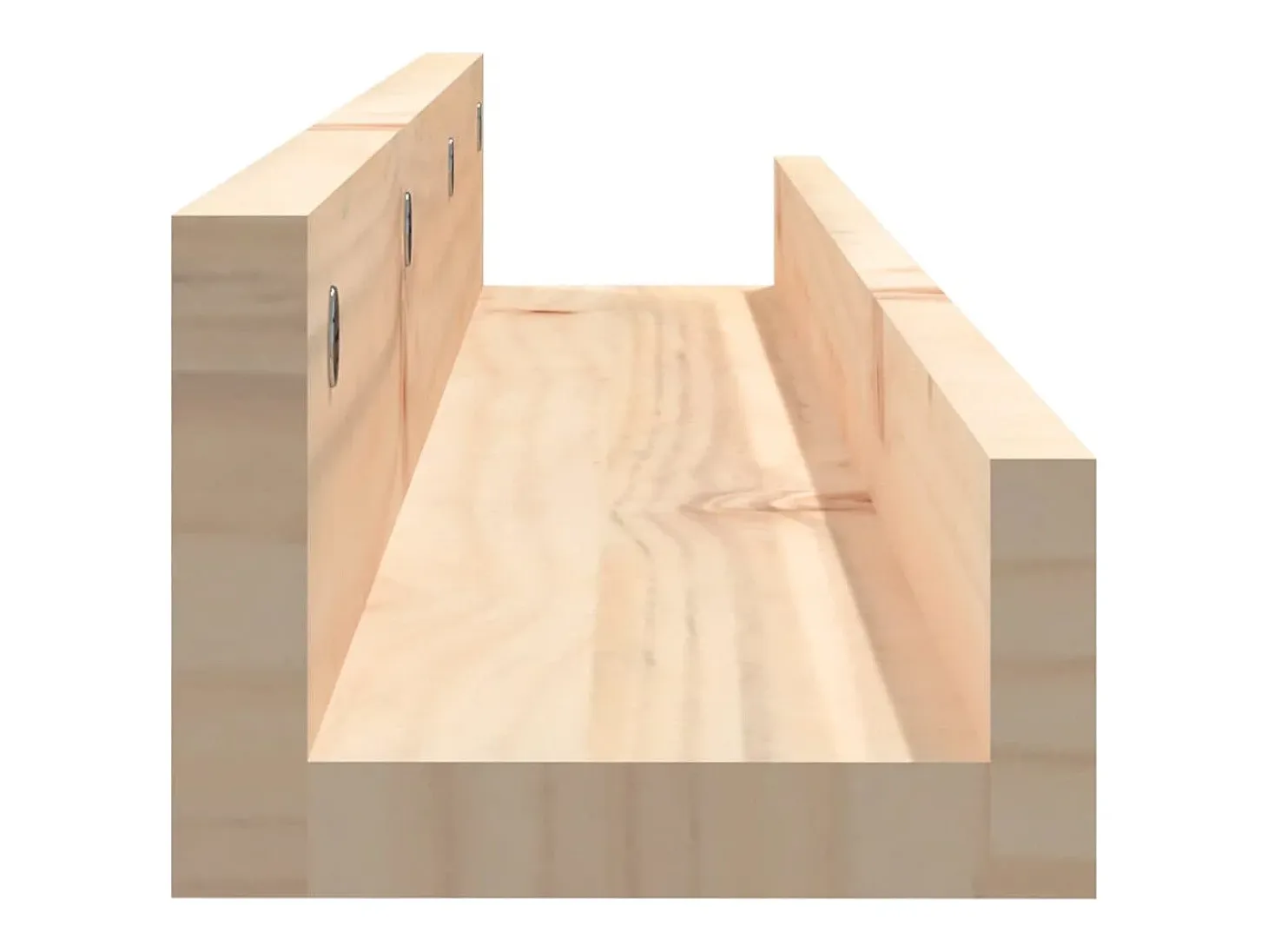 Estantes de pared 2 uds 80x12x9 cm Madera maciza de pino