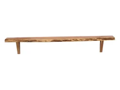 Estantes de pared 2 uds 110x20x18 cm madera maciza de acacia