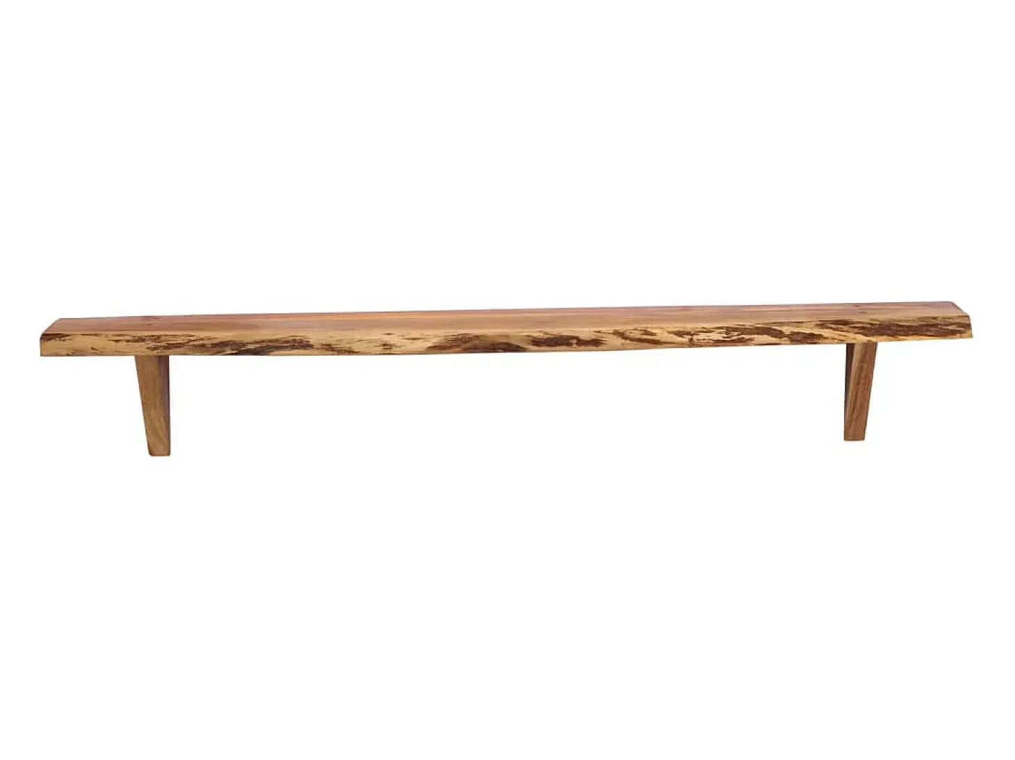 Estantes de pared 2 uds 110x20x18 cm madera maciza de acacia