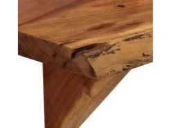 Estantes de pared 2 uds 110x20x18 cm madera maciza de acacia