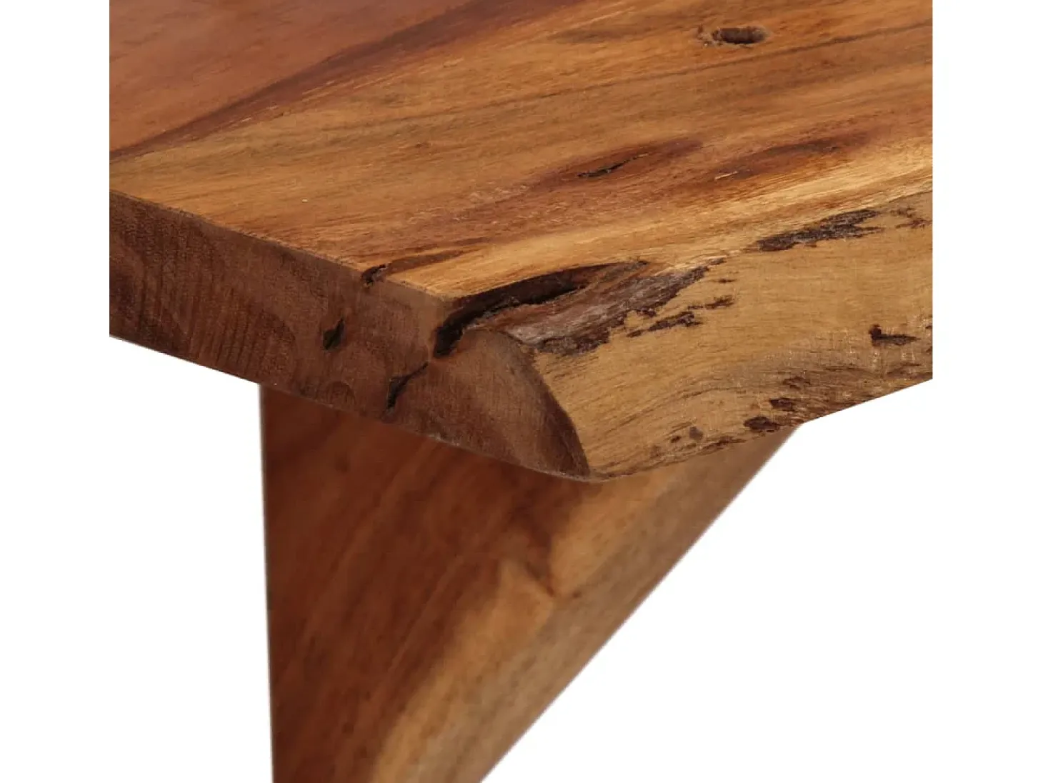 Estantes de pared 2 uds 110x20x18 cm madera maciza de acacia