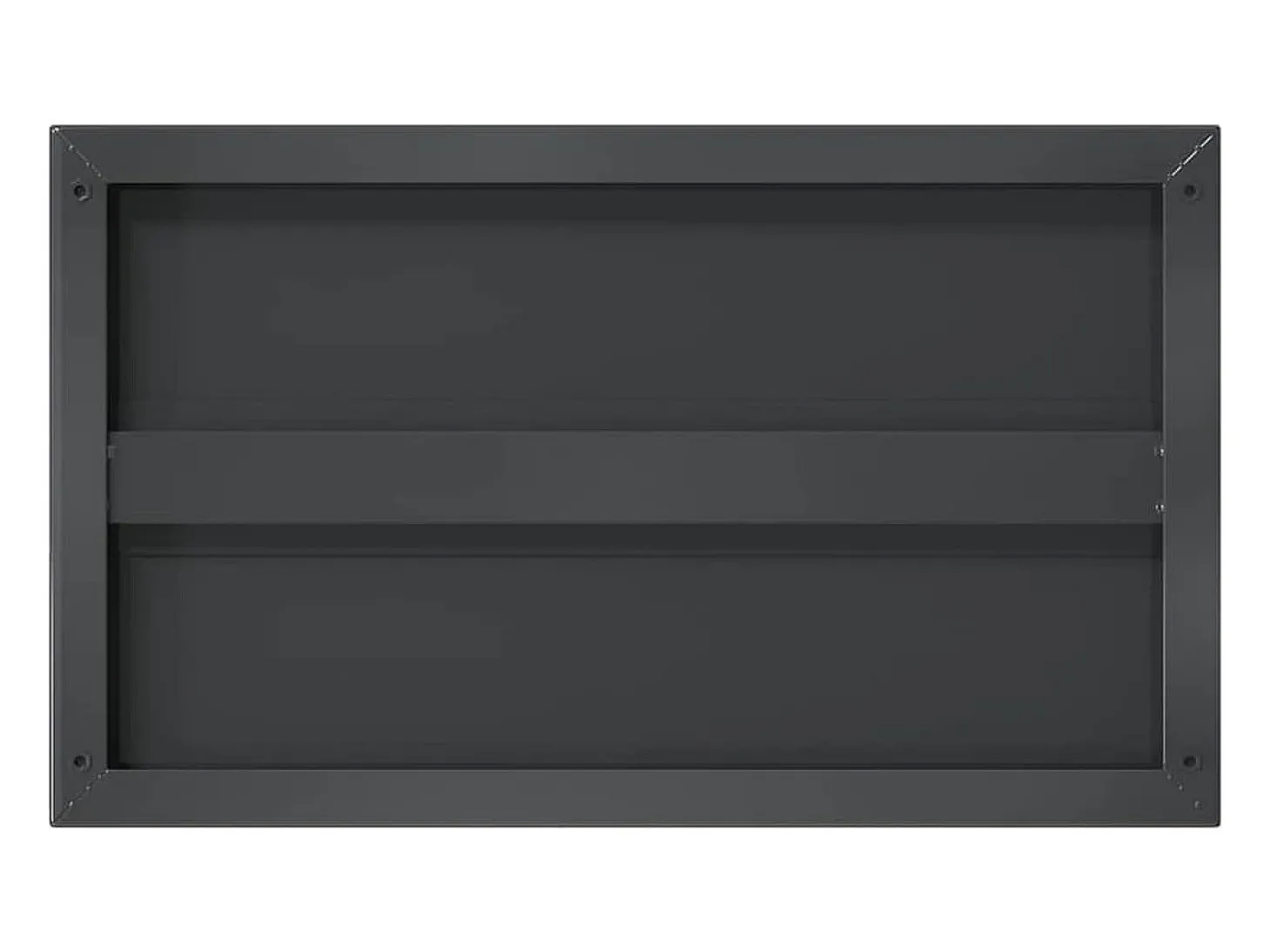 Estantes de pared 2 uds 50x30x3 cm acero inoxidable negro