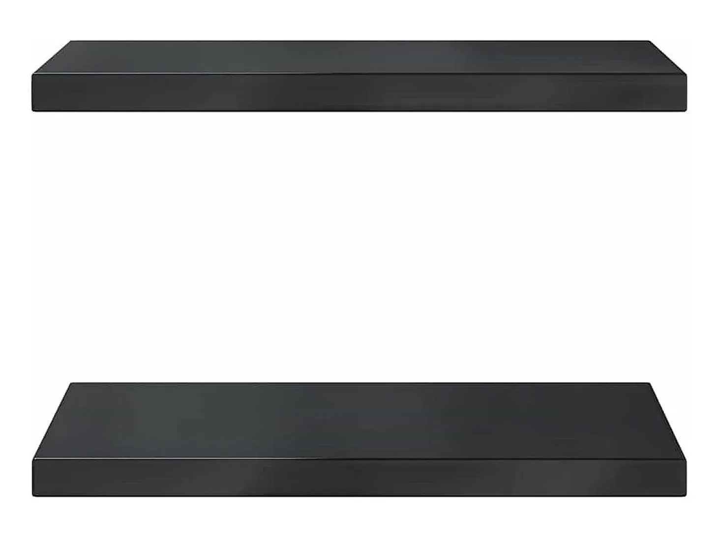 Estantes de pared 2 uds 50x30x3 cm acero inoxidable negro