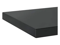 Estantes de pared 2 uds 50x30x3 cm acero inoxidable negro