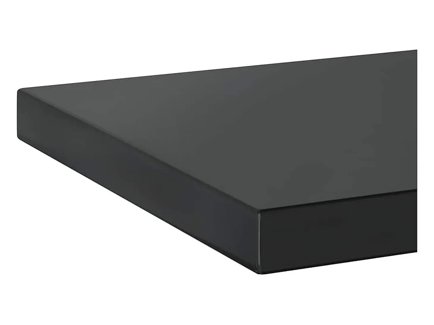 Estantes de pared 2 uds 50x30x3 cm acero inoxidable negro