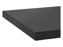 Estantes de pared 2 uds 75x40x3 cm acero inoxidable negro