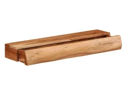 Estantes de pared 2 uds 60x17x8 cm madera maciza de acacia