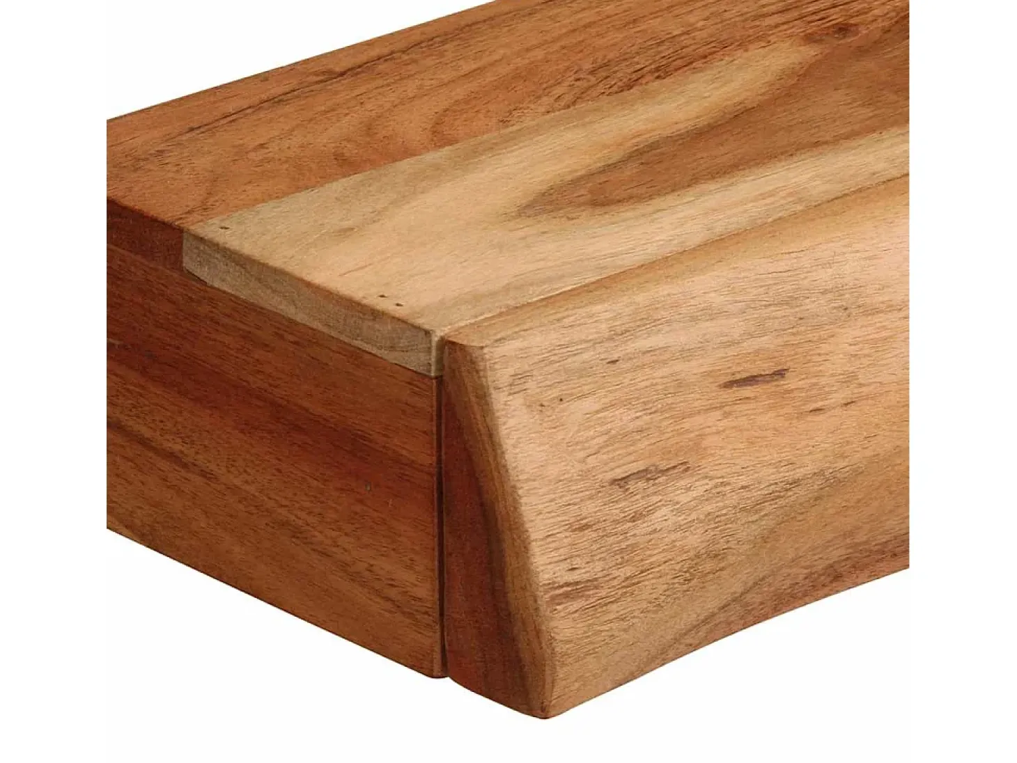 Estantes de pared 2 uds 60x17x8 cm madera maciza de acacia