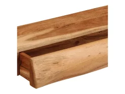 Estantes de pared 2 uds 60x17x8 cm madera maciza de acacia
