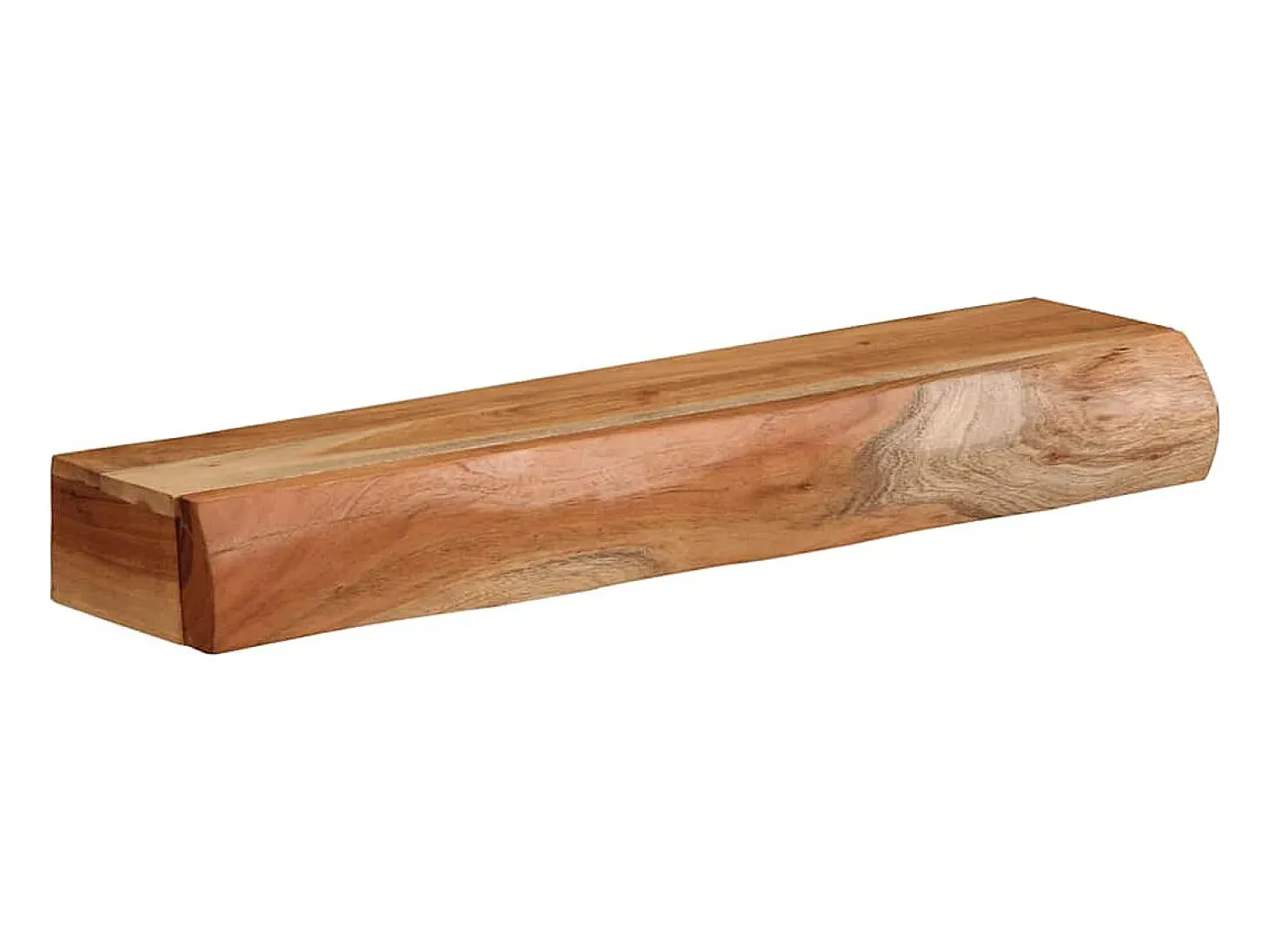 Estantes de pared 2 uds 60x17x8 cm madera maciza de acacia