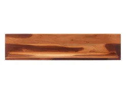 Estantes de pared 2 unidades madera maciza acacia 112x20x26 cm ES29620
