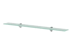 Estantes de pared 2 unidades vidrio 8 mm 90x10 cm ES35757