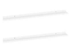 Estantes de pared 2 unidades blanco 100x9x3 cm ES74712