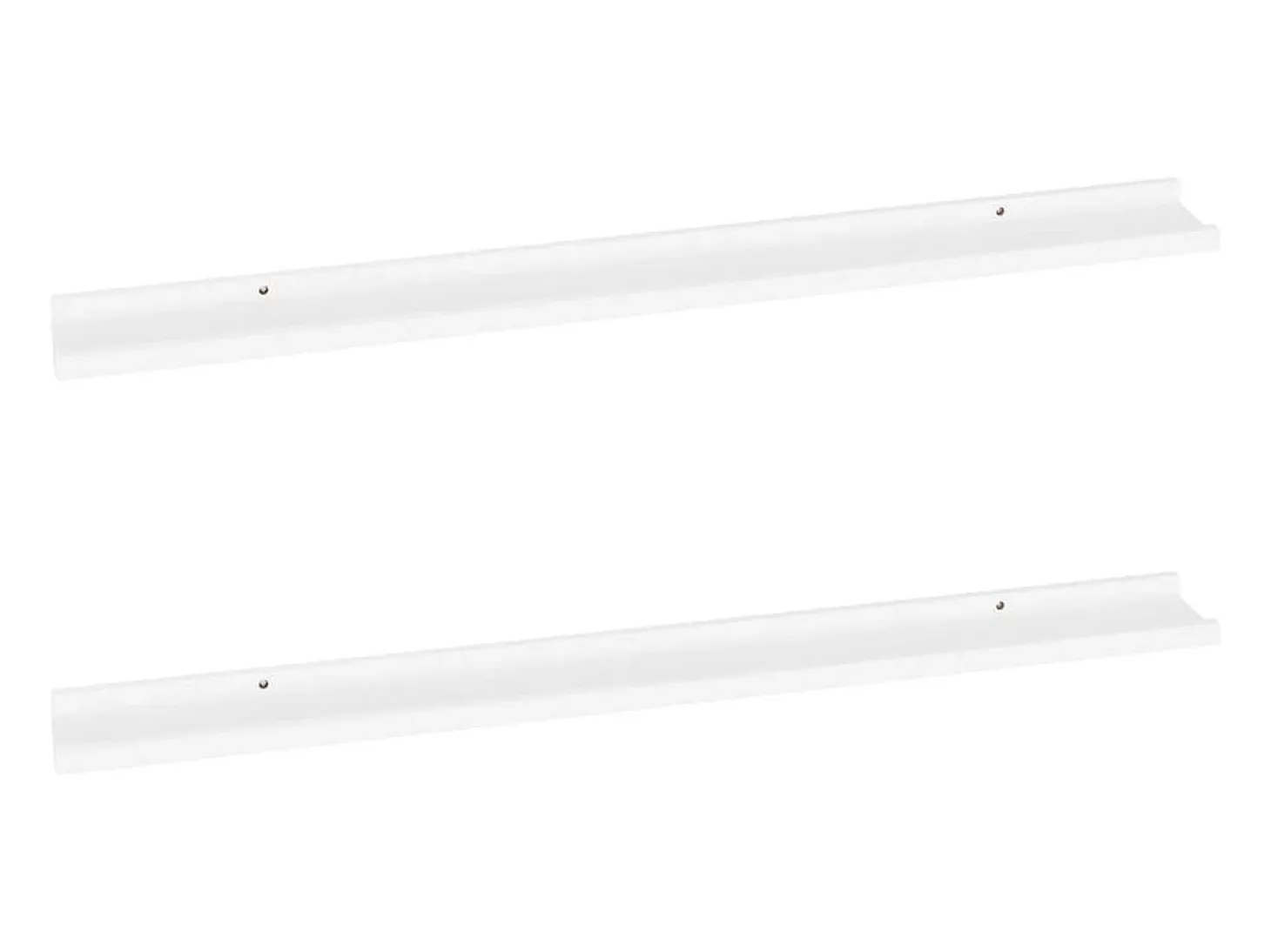 Estantes de pared 2 unidades blanco 100x9x3 cm ES74712