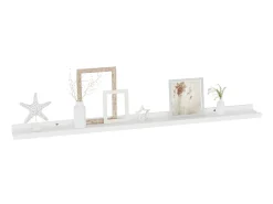 Estantes de pared 2 unidades blanco 100x9x3 cm ES74712