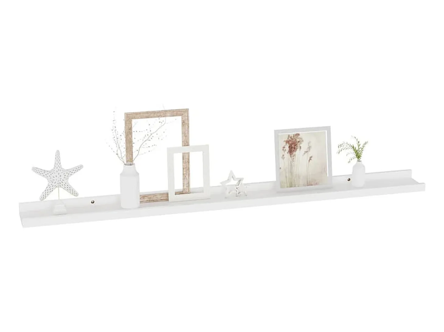 Estantes de pared 2 unidades blanco 100x9x3 cm ES74712