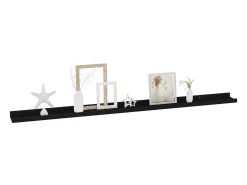 Estantes de pared 2 unidades negro 115x9x3 cm ES79406
