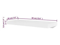 Estantes de pared 4 unidades blanco 60 cm ES46967