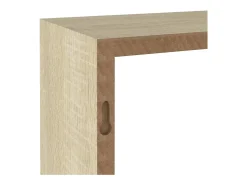 Estantes de pared cúbicos de 3 piezas, blanco y roble sonoma