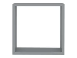 Estantes de pared cúbicos 3 piezas MDF gris