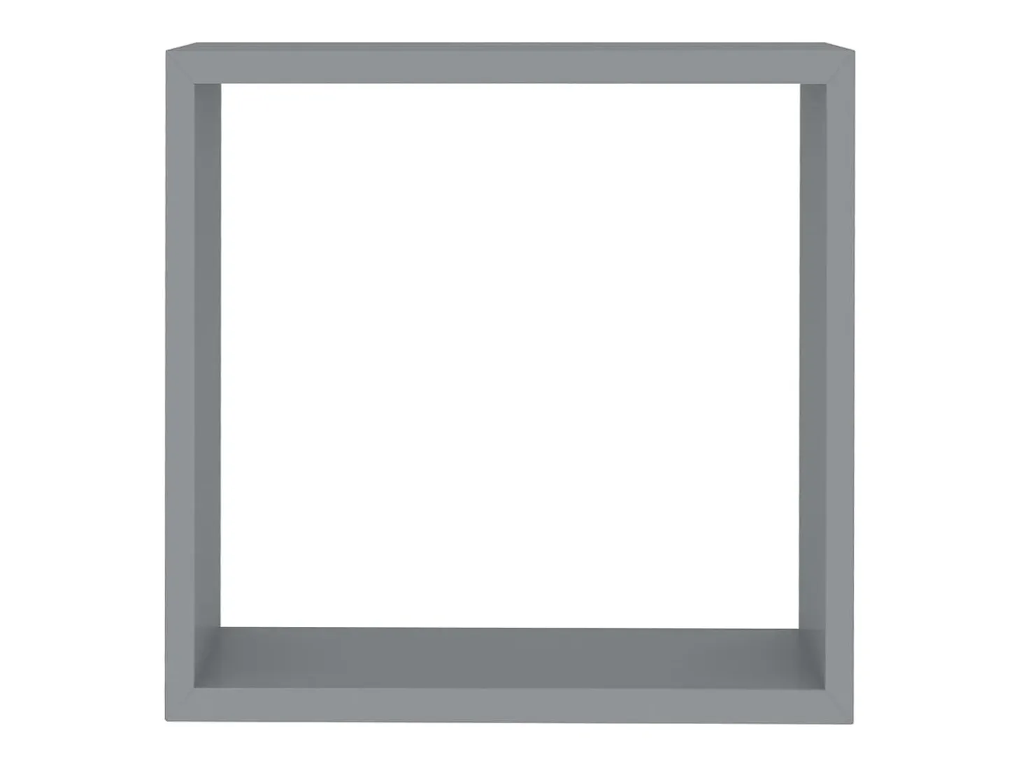 Estantes de pared cúbicos 3 piezas MDF gris