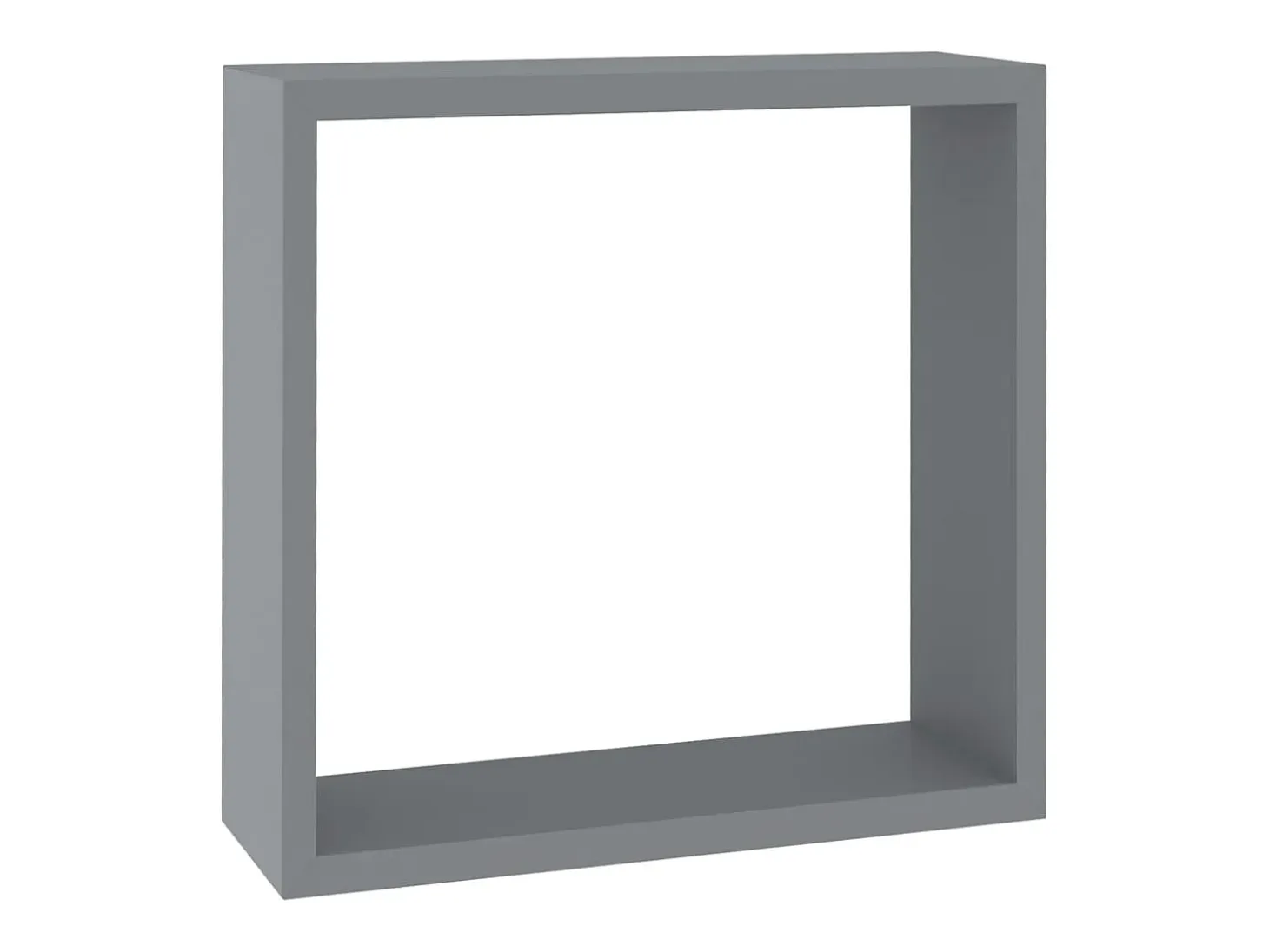 Estantes de pared cúbicos 3 piezas MDF gris