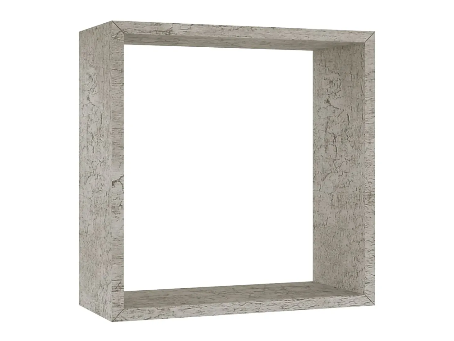 Estantes de pared cúbicos de 3 piezas, gris hormigón