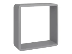 Estantes de pared cúbicos 3 piezas MDF gris