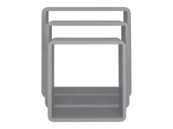 Estantes de pared cúbicos 3 piezas MDF gris