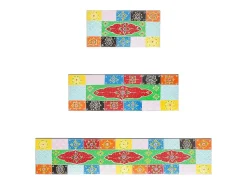 Estantes de pared con balda 3 piezas Multicolor 100 x 20 x 6 cm