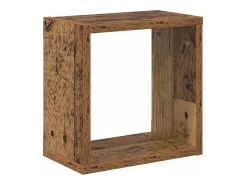 Estantes de pared con balda 2 uds Madera antigua 26 x 15 x 26 cm