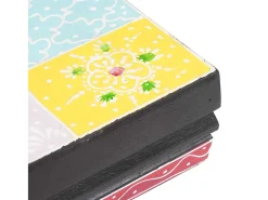 Estantes de pared con balda 2 uds Multicolor 40 x 20 x 6 cm