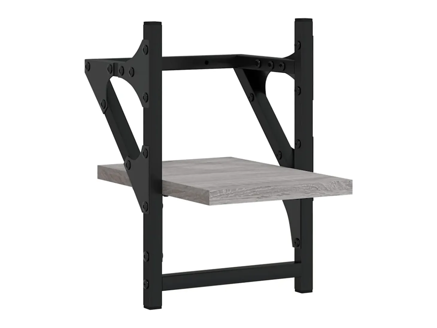 Estantes de pared con barras 2 piezas gris sonoma 20x25x30 cm