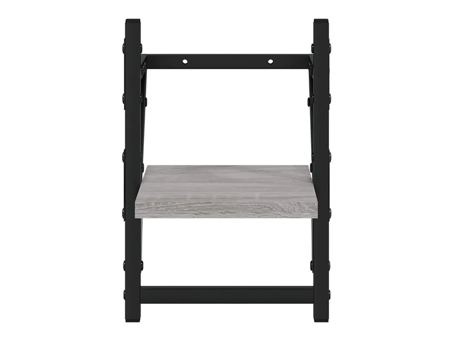 Estantes de pared con barras 2 piezas gris sonoma 20x25x30 cm