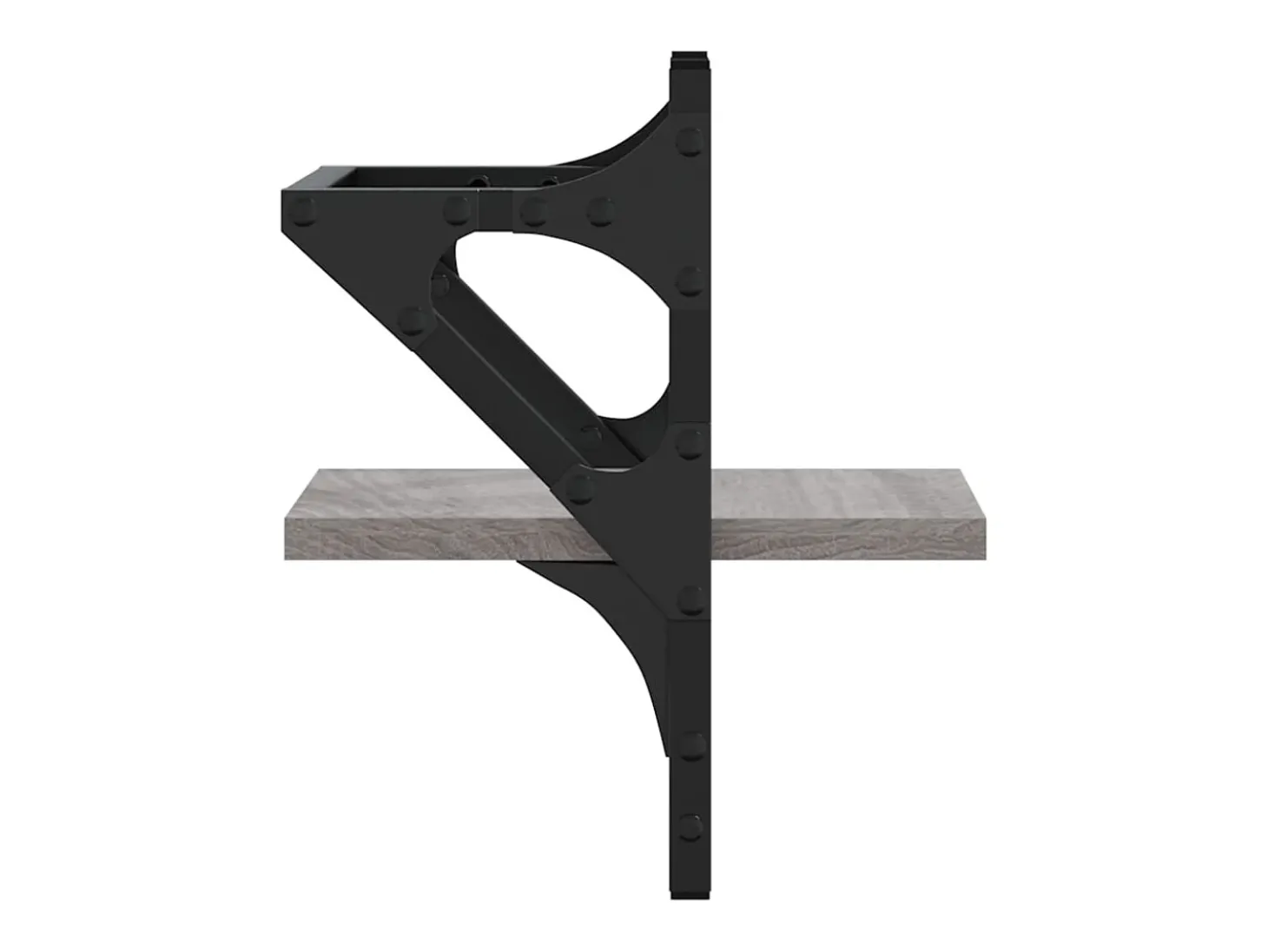 Estantes de pared con barras 2 piezas gris sonoma 20x25x30 cm