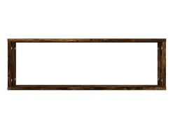 Estantes de pared cubo 4 piezas Roble ahumado 80x15x26,5 cm
