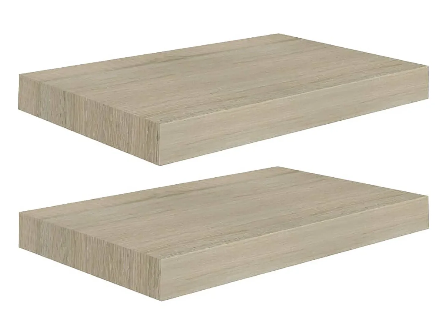 Estantes de pared de pared 2 uds MDF roble 40x23x3,8 cm ES59174
